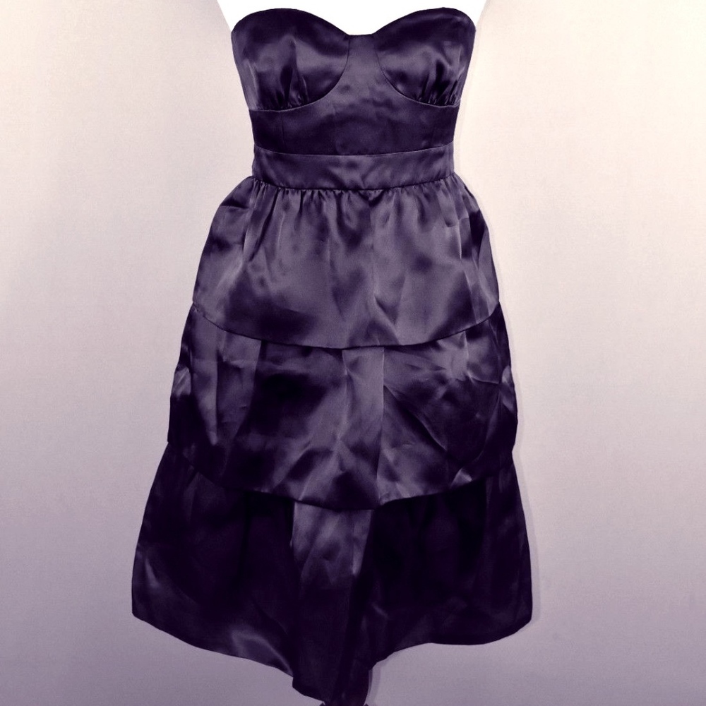 J.Crew Collection 100% Silk Tiered Soiree Vintage Vibes Party Dress LBD 6